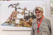 Der Krienser Urs Hotz gewinnt mit dem Kunstobjekt „An der Wasserstelle“ zwei Goldvreneli. (Bild: pd)