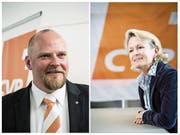 Der designierte CVP-Präsident Christian Ineichen und Nationalrätin Andrea Gmür. (Bilder: Nadia Schärli, Manuela Jans-Koch)