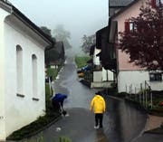 Viel Wasser im Ried ob Schwyz. (Bild: Leserbild Bote der Urschweiz)