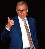 Der Zürcher Unternehmer und Ständerat Ruedi Noser sprach am Frühjahrsanlass des Microparks. Bild: Robert Hess (Sarnen, 27. März 2017)