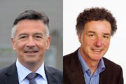 Der Ständerat Hans Wicki und der Landrat Niklaus Reinhard. (Bild: LZ)