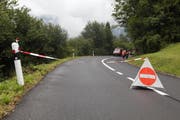 Die gesperrte Steinerstrasse. (Bild: Geri Holdener)