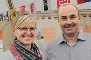 Gemeinderätin Ursula Barmettler und Präsident Toni Mathis. (Bilder Rosmarie Berlinger)