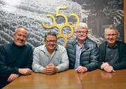 Die Geehrten (von links): Max Brücker, Stefan Arnold, Karl Stadler und Präsident Toni Brand. (Bild: PD)