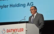 Verwaltungsratspräsident Paul Hälg anlässlich der gestrigen GV der Dätwyler Holding AG. (Bild: Urs Hanhart (Altdorf, 6. März 2018))