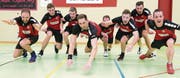 Die Neuenkircher freuen sich über den Cupsieg. Bild: Eveline Beerkircher (Wolhusen, 11. März 2017)