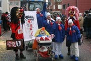 Vorsicht: Diese Fasnacht kann Spuren von "Waggis" enthalten. (Bild: Sepp Odermatt (Beckenried, 10. Februar 2018))