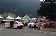 Die Polizei sperrte die Unfallstelle ab. (Bild: Leserbild Bote der Urschweiz)