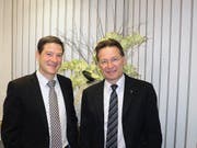 Christoph Baumgartner (links) soll Vorsitzender der Bankleitung werden, Verwaltungsratspräsident ist Bruno Poli. (Bild: Kurt Liembd)