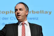 Christophe Darbellay, CVP-Präsident Schweiz: «Elisabeth Blunschy hat die Frauenpolitik und die Politik der CVP geprägt. Ich habe grosse Achtung und Respekt, wie sich Elisabeth Blunschy als Politikerin und Berufsfrau sowie als Mutter stets für die Sache der Familie, der Frau und der CVP eingesetzt hat.» (Bild: Keystone)