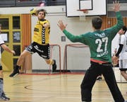 Zeigte zum Abschluss nochmals eine starke Leistung: der siebenfache Torschütze Nicolai Christensen. (Bild: Urs Hanhart (Altdorf, 26. April 2017))