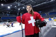 Noemi Ryhner (hier in der Zuger Bossard-Arena) hat bereits für die A-Nationalmannschaft gespielt. (Bild Werner Schelbert)
