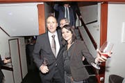 Als der Abend noch jung war: Markus Hürlimann und Jolanda Spiess-Hegglin an der Landammannfeier. (Bilder Charly Keiser)