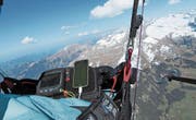 Beat Walker auf dem Rückflug kurz vor Engelberg. (Bild: PD)