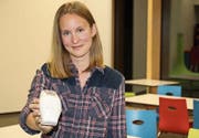 In ihrer Maturaarbeit widmete sich die Andermatterin Sarina Danioth dem Alptracker. (Bilder: Remo Infanger (Altdorf, 16. November 2017))