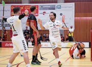 Marcus Thunvall (rechts) erzielt vier Treffer. (Bild: Michael Peter/Zug United/PD)