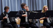 Das Akkordeon-Orchester Zug-Baar spielt ebenfalls am Festival. (Bild: Werner Schelbert (Baar, 2. November 2014))
