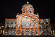 Sujet des Lichterspektakel auf dem Bundesplatz. (Bild: Anthony Anex / Keystone (Bern, 12. Oktober 2017))