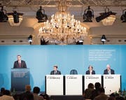 Thomas Jordan sprach am Donnerstag zur geldpolitischen Lagebeurteilung der Nationalbank. (Bild: Anthony Anex/Keystone (Bern, 15. Juni 2017))