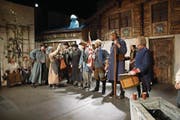 Die Buochser Soldaten werden verabschiedet. (Bild: Kurt Scheuber/PD (Buochs, 11. Januar 2018))