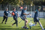 Kämpften um den «Quaffel» und den «goldenen Schnatz»: das Luzerner Quidditch-Team Pilatus Patronus. (Bild: Nadia Schärli (Hägendorf, 7. 10. 2017))