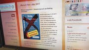 Demonstrativ zeigt der Verein auf seiner Webseite, dass die Veranstaltung nicht stattfinden darf. (Bild: Adrian Venetz (1. September 2017))