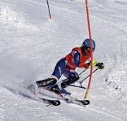 Christina Zurfluh war sowohl beim Porr-Race-Slalom (Bild) als auch beim Kinzig-Derby und beim Edelweiss-Cup die beste Urnerin. (Bild: Lothar Imhof junior (Bürglen, 25. Februar 2017))