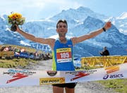 Mustafa Shaban (BUL) gewinnt den 23. Jungfrau Marathon am 12. September 2015 auf der Kleinen Scheidegg. (Bild: pd / swiss-image.ch / Photo Remy Steinegger)
