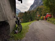 Die Motocross-Maschine des Kollegen. (Bild: Geri Holdener, Bote der Urschweiz)