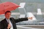 Franz Steinegger anlässlich der Expo.02 auf der Arteplage in Biel. (Bild: Archiv «Urner Zeitung» / Keystone)