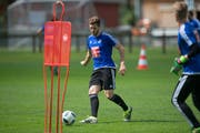 Erstes Training am Montag mit dem FC Luzern: Simon Grether. (Bild: Nadia Schärli / Neue LZ)