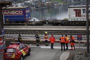 Der Güterzug war nordwärts unterwegs. (Bild: Geri Holdener, Bote der Urschweiz)