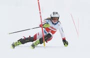 Fadri Janutin auf dem Weg zum nationalen U18-Titel. (Bild: Max Kraut (Klewenalp, 17. März 2018))