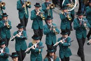Die Musikgesellschaft Giswil am Unterwaldner Musiktag 2014. Bald könnte auch sie am Zentralschweizer Musikfest aufspielen. (Archivbild Roger Zbinden)