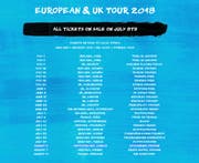 Der Tourplan von Ed Sheeran. (Bild: Screenshot edsheeran.com)