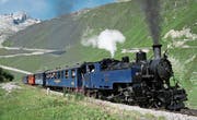 Mit Volldampf unterwegs: Die Bahn auf der Furka-Bergstrecke fährt ab Samstag nach Fahrplan. (Bild: PD)