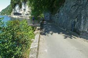 Die Kehrsitenstrasse soll umfassend saniert werden. Im Bild ein Abschnitt der Strasse in Stansstadt mit der neuen geplanten Bucht für Fussgänger. (Bild: PD)