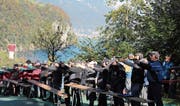 Die Organisatoren sind für die 80. Auflage des Pistolen-Rütlischiessens gerüstet. (Bild: Paul Gwerder (Rütli, 16. Oktober 2016))