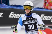 epa06591541 Aline Danioth of Switzerland reacts in the finish area during the second run of the women's Giant Slalom race at the FIS Alpine Skiing World Cup in Ofterschwang, Germany, 09 March 2018. EPA/DANIEL KOPATSCH (Bild: Daniel Kopatsch / EPA / Keystone (Ofterschwang, 9. März 2018))