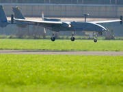 Eine Aufklärungsdrohne bei der Evaluation in Emmen (Archiv) (Bild: Keystone)