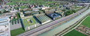 Die Werkmatt Uri im Eyschachen, Altdorf, wie sie dereinst aussehen könnte. (Bild: Visualisierung: PD Raumgleiter GmbH)