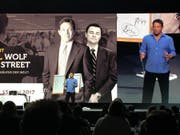 Jordan Belfort bei der Präsentation seiner Strategien in Zürich. (Bild: Livio Brandenberg, Luzerner Zeitung / 13.05.2017)