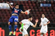 Dario Lezcano (links, im Duell mit Zürichs Anto Grgic) hat sich mit seinen Toren in den Fokus internationaler Scouts gespielt. Sein Verkauf würde eine grosse Summe in die FCL-Kasse spülen. (Bild: Freshfocus/Steffen Schmidt)