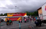 Hinter dem Tierpark kamen die ganz Kleinen auf ihre Rechnung. (Bild: Bote der Urschweiz)