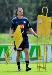 2011: Markus Babbel steigt als Trainer mit Hertha BSC in die Bundesliga auf. (Bild: AP)