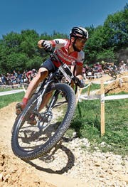 Martin Fanger an der Schweizer Meisterschaft im Kanton Jura, wo er schliesslich Zehnter wird. (Bild: William Fracheboud (Montsevelier, 16. Juli 2017))