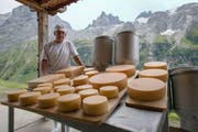 Käser Dres Imfeld stellt auf der Alp Usseräbnet in Surenen absoluten Qualitätskäse her. (Bild PD)