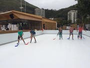 Seit Montag liegt im House of Switzerland in Rio auch ein ökologisches Eisfeld des Luzerner Start-ups “Glice”. (Bild: Glice)