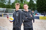 Treffen heute im Achtelfinal auf Thailand: die beiden Basler Florian Breer (links) und Yves Haussener. (Bild Manuela Jans-Koch)