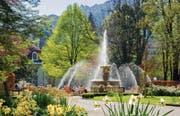 Der Alpensole-Springbrunnen im Kurgarten. (Bild: PD)